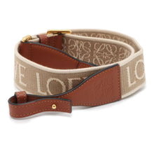 将图像加载到图库查看器中，LOEWE Anagram Loop Strap Natural/Tan C886T90X01 Canvas Leather
