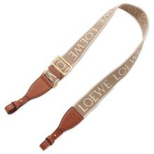 将图像加载到图库查看器中，LOEWE Anagram Loop Strap Natural/Tan C886T90X01 Canvas Leather
