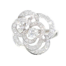 将图像加载到图库查看器中，CHANEL Camellia Collection Ring Size 52/#12J2671 18K White Gold
