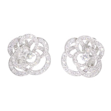 Load image into Gallery viewer, CHANEL Camellia Collection EarringsJ2672 18K White Gold
