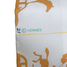 将图像加载到图库查看器中，HERMES Twilly HERMES Parade Green/Yellow Silk100%
