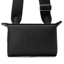 将图像加载到图库查看器中，HERMES Videpoches Black Togo Leather
