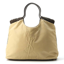 Load image into Gallery viewer, Yves Saint Laurent Tote Bag Beige/Brown 293007 Nylon Leather
