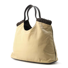 将图像加载到图库查看器中，Yves Saint Laurent Tote Bag Beige/Brown 293007 Nylon Leather
