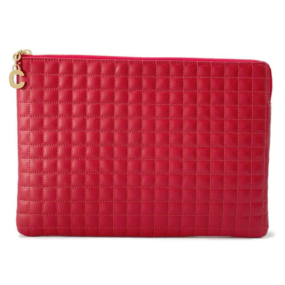 CELINE CBag Charm Clutch Bag Red 10B813BFL Leather