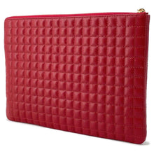 将图像加载到图库查看器中，CELINE CBag Charm Clutch Bag Red 10B813BFL Leather
