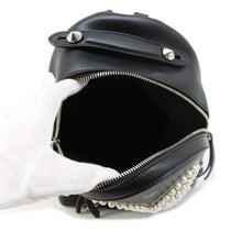 Load image into Gallery viewer, FENDI Ribbon Pearl Backpack Black 8BZ038 Leather Faux Pearl
