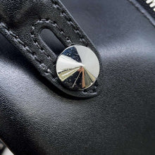 Load image into Gallery viewer, FENDI Ribbon Pearl Backpack Black 8BZ038 Leather Faux Pearl
