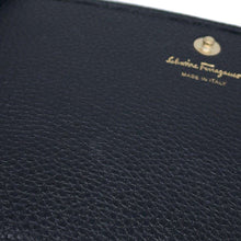 Load image into Gallery viewer, Ferragamo Gancini Studded Long Wallet Black JP-22-D502 Leather
