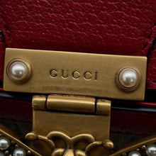 将图像加载到图库查看器中，GUCCI GG Supreme Queen Margaret 2waBag Beige/Red 476541 GG SupremeCanvas Leather
