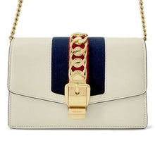 将图像加载到图库查看器中，GUCCI Sylvie ChainShoulder White 494646 Leather Size Mini
