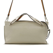 将图像加载到图库查看器中，LOEWE Missy Shoulder Bag Off-white/Brown 327.12WS28 Leather Size Small
