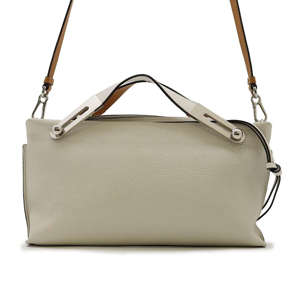 LOEWE Missy Shoulder Bag Off-white/Brown 327.12WS28 Leather Size Small