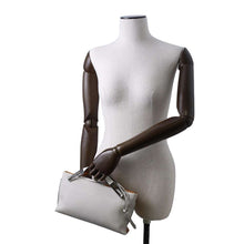 将图像加载到图库查看器中，LOEWE Missy Shoulder Bag Off-white/Brown 327.12WS28 Leather Size Small
