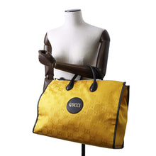 将图像加载到图库查看器中，GUCCI Off the Grid 2way Tote Bag Yellow/Black 630353 Nylon Leather
