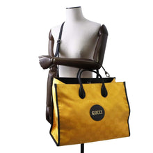 将图像加载到图库查看器中，GUCCI Off the Grid 2way Tote Bag Yellow/Black 630353 Nylon Leather
