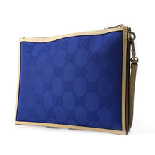 将图像加载到图库查看器中，GUCCI Off the Grid Clutch Bag Blue/Ivory625598 Nylon
