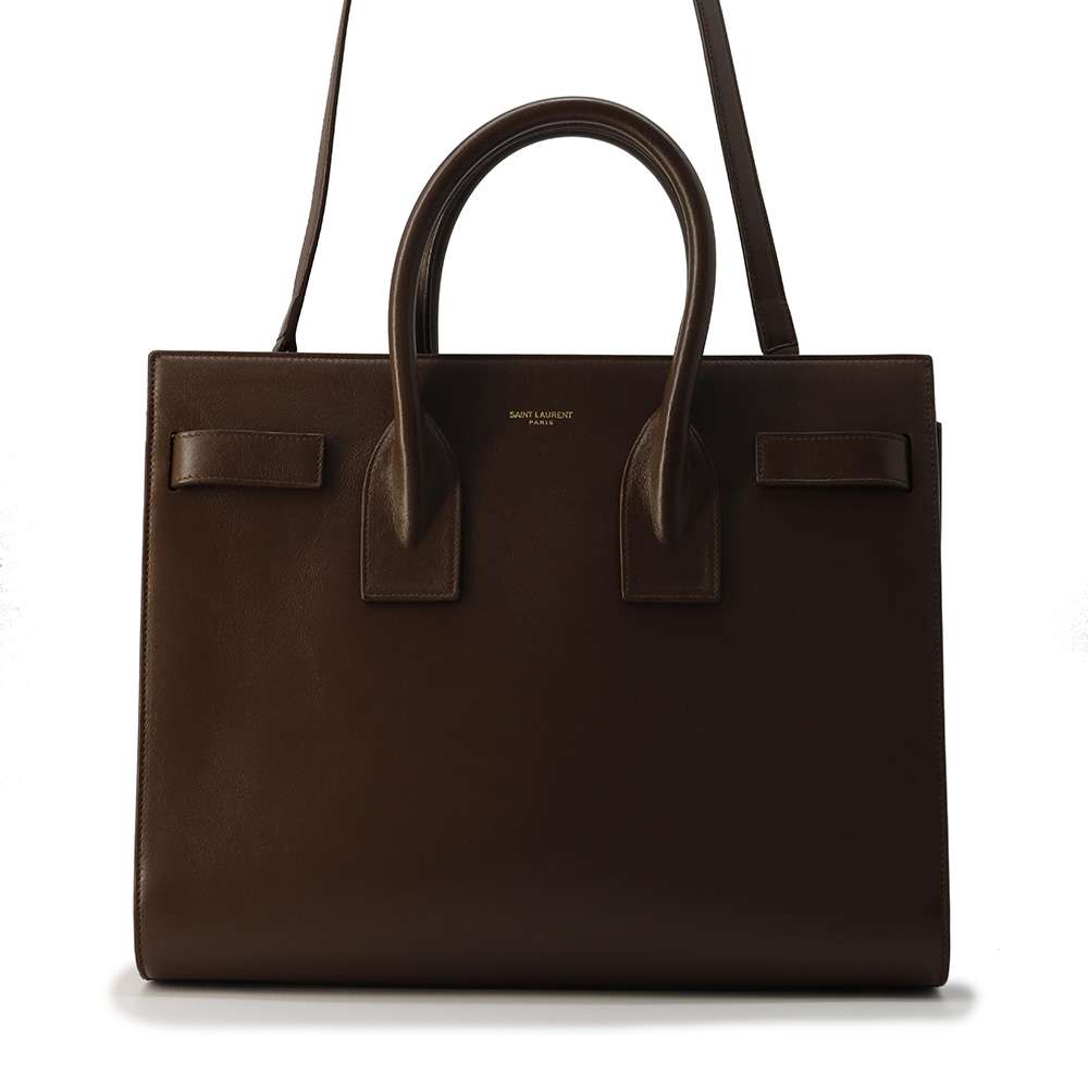 SAINT LAURENT PARIS Jour Brown 398709 Calf Leather