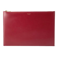 将图像加载到图库查看器中，SAINT LAURENT PARIS Clutch Bag Bordeaux 635100 Leather
