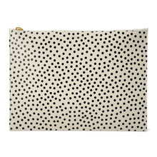 将图像加载到图库查看器中，SAINT LAURENT PARIS Clutch Bag DotPattern Beige/Black 635099 Leather
