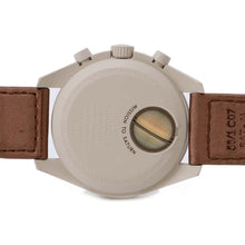 将图像加载到图库查看器中，Swatch Omega collaboration Moonwatch Mission to Saturn W42mm Bio Ceramic Nylon Beige Dial S033T100
