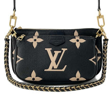 将图像加载到图库查看器中，LOUIS VUITTON Multi Pochette Accessoires Noir/Beige M45777 Monogram Empreinte Leather
