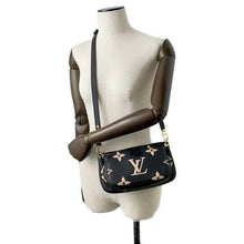 将图像加载到图库查看器中，LOUIS VUITTON Multi Pochette Accessoires Noir/Beige M45777 Monogram Empreinte Leather
