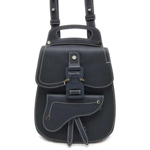 将图像加载到图库查看器中，Dior Gallop Backpack Navy Leather
