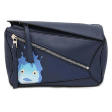 将图像加载到图库查看器中，LOEWE Puzzle Bag Ghibli Collaboration Calcifer Navy B510P35X15 Leather
