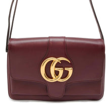 将图像加载到图库查看器中，GUCCI GG Marmont Ally Shoulder Bag Bordeaux 550129 Leather Size Small
