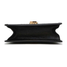 将图像加载到图库查看器中，GUCCI Silvi Black 470270 Velour Leather
