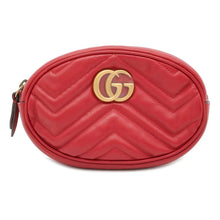 Load image into Gallery viewer, GUCCI Crossbody Bag GG Marmont Red 476434 Leather
