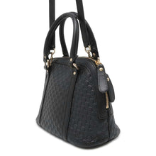 Load image into Gallery viewer, GUCCI Micro Gucci Shima Handbag Black 449654 Leather
