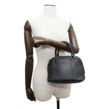 Load image into Gallery viewer, GUCCI Micro Gucci Shima Handbag Black 449654 Leather
