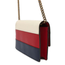 Load image into Gallery viewer, GUCCI Chain Wallet Queen Margaret Bee Red/White/Navy 476079 Leather
