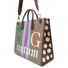 将图像加载到图库查看器中，GUCCI Interlocking G Medium Tote Bag Beige/Brown/Multicolor 674148 PVC Leather
