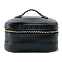 将图像加载到图库查看器中，CHANEL Vanity bag Black A01618 Leather
