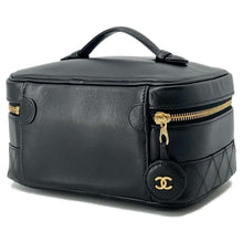 将图像加载到图库查看器中，CHANEL Vanity bag Black A01618 Leather
