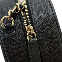 Load image into Gallery viewer, CHANEL CCFiligree Round ChainShoulder Bag Black AP0365 Caviar Leather
