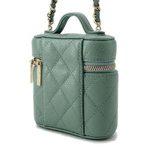 将图像加载到图库查看器中，CHANEL Small Vanity Shoulder Bag Green AP2503 Caviar Leather
