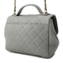 将图像加载到图库查看器中，CHANEL Matelasse Business Affinity Shoulder Bag Gray A93749 Leather
