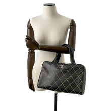 将图像加载到图库查看器中，CHANEL Wild Stitch Handbag Black A14692 Leather
