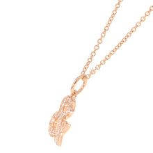 将图像加载到图库查看器中，TIFFANY&amp;Co. Ampersand Diamond Necklace 18K Pink Gold
