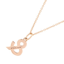 Load image into Gallery viewer, TIFFANY&amp;Co. Ampersand Diamond Necklace 18K Pink Gold
