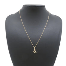 将图像加载到图库查看器中，TIFFANY&amp;Co. Ampersand Diamond Necklace 18K Pink Gold
