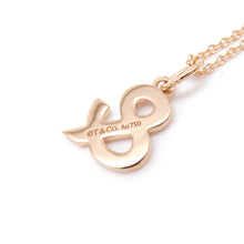 将图像加载到图库查看器中，TIFFANY&amp;Co. Ampersand Diamond Necklace 18K Pink Gold
