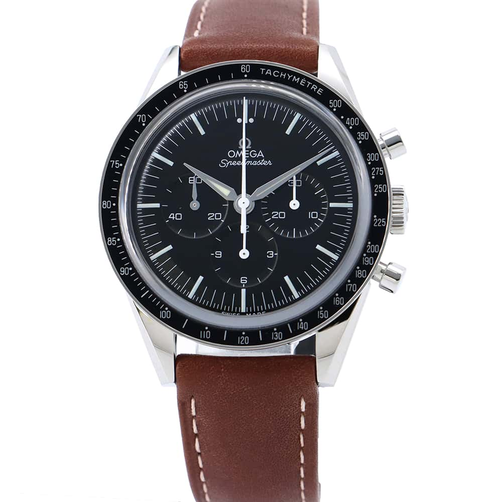 OMEGA Speedmaster Moonwatch FirstOMEGA InSpace W39.7mm Stainless Steel Leather Black Dial 311.32.40.30.01.001