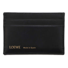 将图像加载到图库查看器中，LOEWE Anagram Card Case Black/Navy C604322X02 Leather/Canvas
