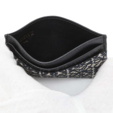 将图像加载到图库查看器中，LOEWE Anagram Card Case Black/Navy C604322X02 Leather/Canvas
