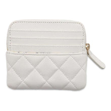 将图像加载到图库查看器中，CHANEL Matelasse Coin Card Case White AP3138 Caviar Leather
